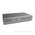 4-port PoE Switch, 25W Per Port, Supports IEEE802.3af and IEEE802.3af Standards